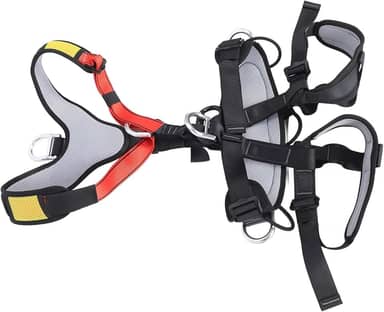 SUNGOOYUE Arnês de Segurança Ajustável para Corpo Inteiro, Arnês de Escalada Destacável para Serviço Pesado para Trabalhar Em Alta Altitude, Escalada, Poliéster e Alumínio