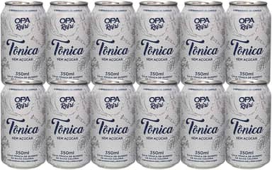 Pack 12 unidades Água Tônica de Quinino de Baixa Caloria 350ml Opa Bier