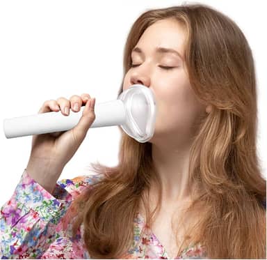 TroyStudio Amortecedor vocal, silenciador de voz de silicone de alta qualidade para prática de canto, aquecimento, frasco de alívio de estresse, vaso de grito de controle de raiva, máscara portátil