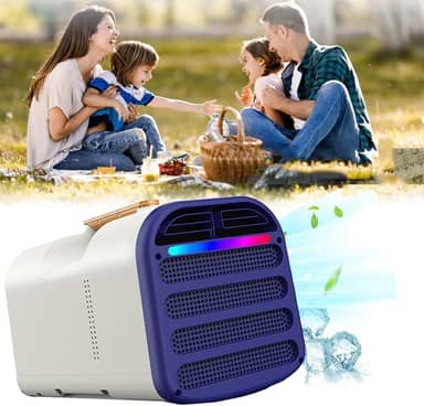 Condicionadores de ar portáteis, ar condicionado externo de de 4500btu,baixo consumo de energia de 400w, vários modos, com luz ambiente,para barraca de acampamento, trailer,carro