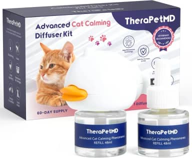 TherapetMD - Kit de feromônios difusor calmante para gatos - Plugin de redução de estresse para alívio da ansiedade de vários gatos recomendado para veterinários.
