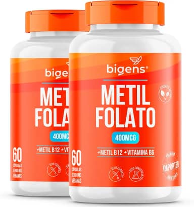 Kit 2 Metilfolato 60cps Ácido Fólico Ativo Biogens