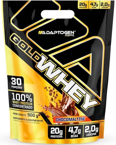 Gold Whey Refil 900g Sabor: Chocomaltine - Adaptogen Science | Whey Protein Concentrado