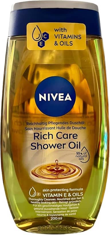 Nivea Óleo de banho Natural Caring 200 ml para pele seca
