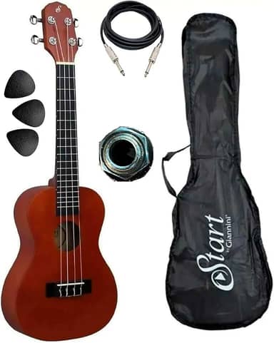 Ukulele Eletroacústico Giannini Concerto Uks23ns Com Capa