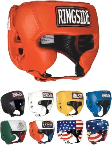 Ringside Protetor de cabeça com bochechas Muay Thai MMA para competição de boxe