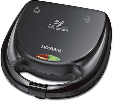 MONDIAL Sanduicheira Fast Grill & Sandwich, Preto, 750W, 220V - S-12