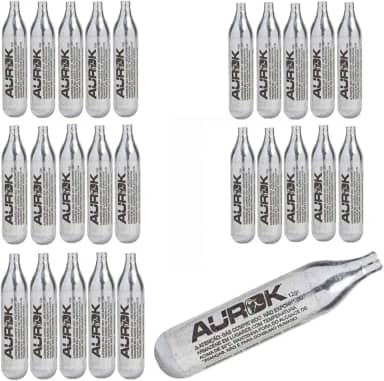 Kit Com 25un Co2 Aurok Cilindros De Pressão 12g Sem rosca
