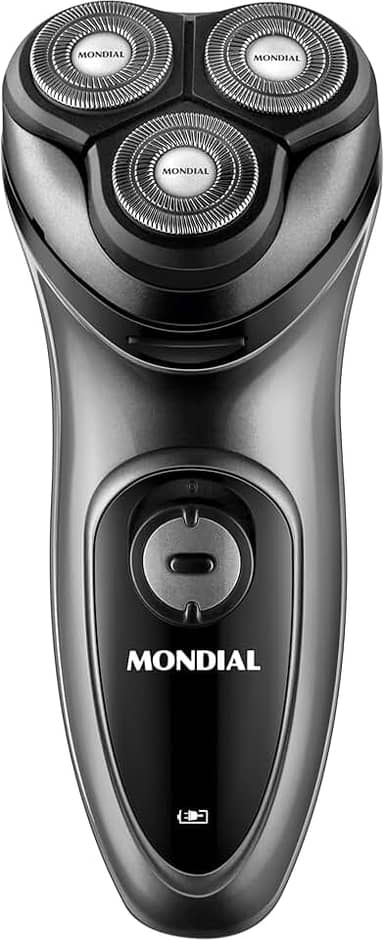 MONDIAL Barbeador Elétrico Power Shave, Preto/Prata, 5W, Bivolt - BE-02