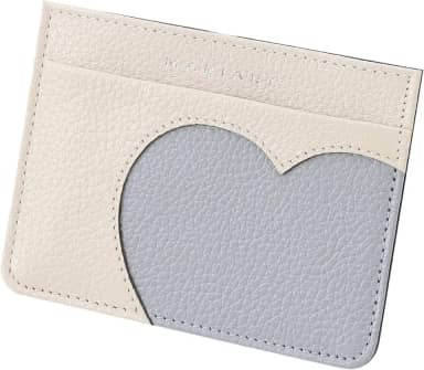 Porta-Cartão Feminino em Couro Bovino Legítimo Mariart 668 (Off White/Azul Bebê/Marinho)