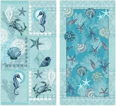 Toalha de Praia Aveludada Oceano Fundo do Mar