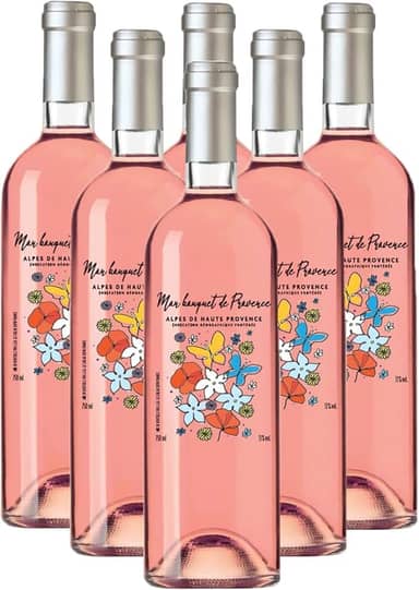 Caixa de Vinho Rosé Francês Mon Bouquet Alpes de Haut Provence AOC 6x750ml