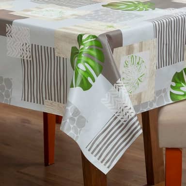 Toalhas De Mesa PVC Térmico 1.40 X 1.40 Estampada Impermeável Resistente a Calor (Folhas)