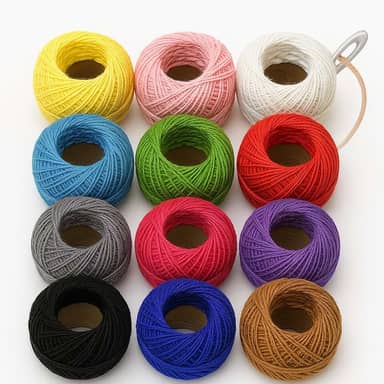 Kit 12 Linhas de Croche Coloridas 100% Algodão Cores Vivas Não Desbotam