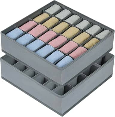 Kit 2 Colmeia Organizadora de Gaveta com 24 Divisórias Organizador de Roupa Íntima Para Guarda-Roupa e Armário Impermeável em TNT