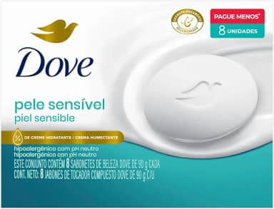 Sabonete em Barra Dove Pele Sensível 90 g 8 unidades