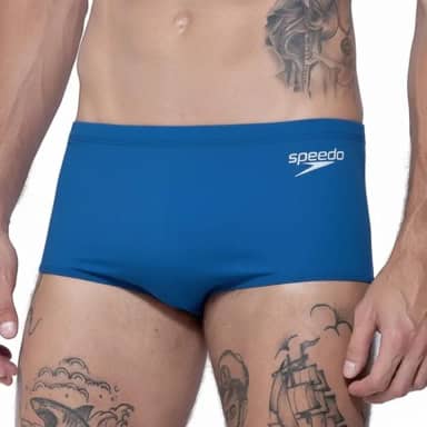 Sunga Masculina Natação Sungão de Praia Cordão Ajustável Helanca Forro Interno Classics, Oceano, G
