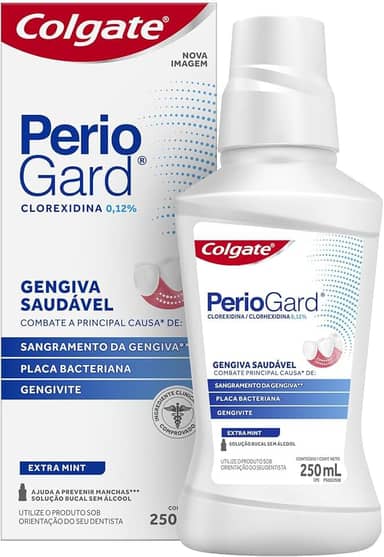 Enxaguante Bucal Colgate PerioGard Extra Mint Sem Álcool 250ml