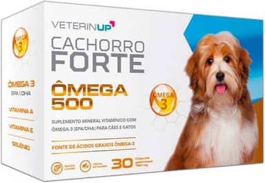 Ômega 3 Cachorro Forte Ômega 500 – EPA DHA Puro para Pele, Pelo, Imunidade e Articulações