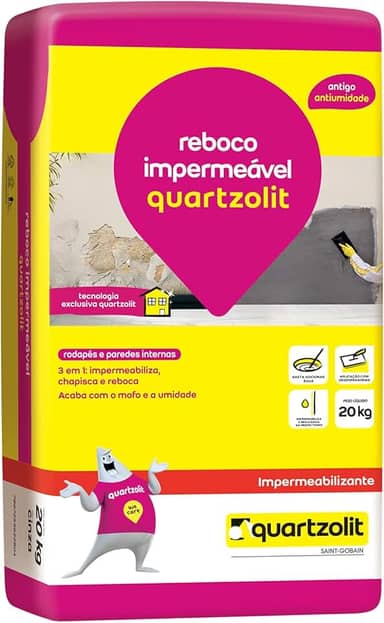IMPERMEABILIZANTE REBOCO IMPERMEÁVEL QUARTZOLIT - SACO 20KG