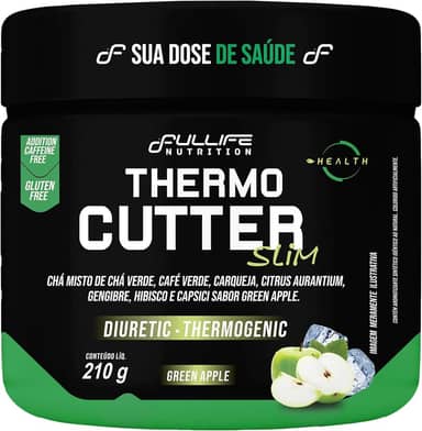 Fullife Nutrition, Thermo Cutter Slim, Diuretic, Thermogenic, Sabor Green Apple, Pote, 210 gramas • 30 Doses