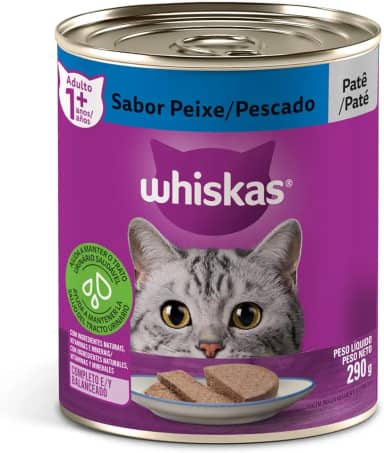 whiskas Ração Úmida Para Gatos Whiskas Lata Patê De Peixe Adultos 290G