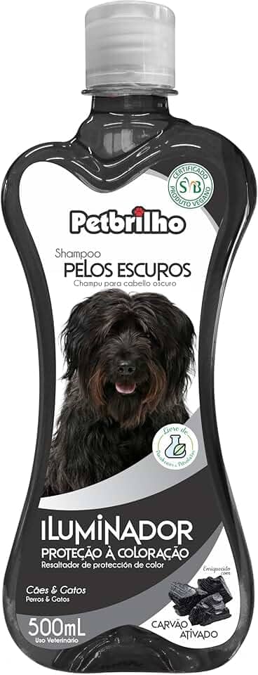 Petbrilho Shampoo Pelos Escuros 500Ml Para Cães