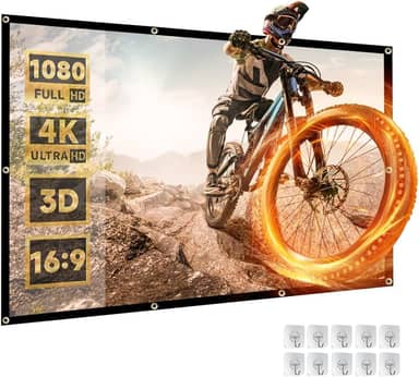 100 polegadas Tela para Projetor, Tela Projetor, Tela de Projeção Retrátil, Tela Projetor Retratil 16:9