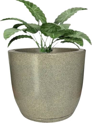 Vaso Planta Grande Cone Liso Polietileno Luxo Jardim Varanda (Cinza)