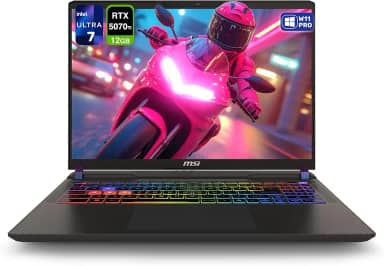 MSI Vector 16 HX AI Gaming Laptop, Intel Ultra 7-255HX, 64 GB DDR5 RAM, 2 TB PCIe SSD, 16 polegadas FHD+ (1920 x 1200) 144 Hz, Nvidia G-Force RTX 5070Ti, teclado retroiluminado, W11 Pro, cinza cosmo