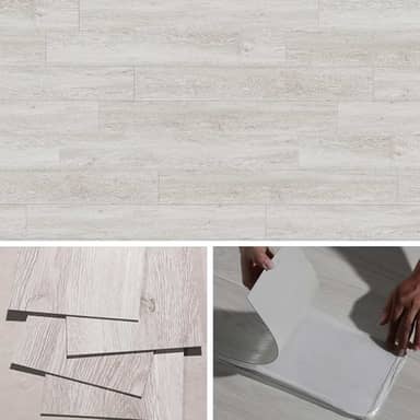 Piso Vinílico Auto Adesivo Régua Madeira Manta Caixa 5m² Diversas Cores - Brinovar (CINZA CLARO)