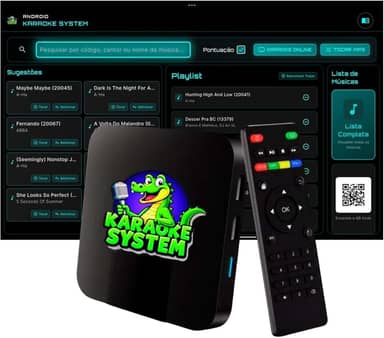 Aparelho TV Karaoke Box 18.000 Músicas Com Pontuação Real, Sistema de Busca, Numeração, Altera Tonalidade
