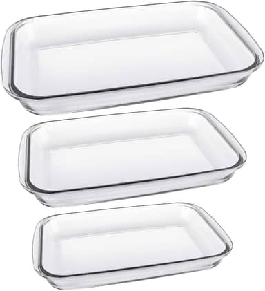 Conjunto de Refratários Celebrity, Retangular, 3 Peças, Incolor, Marinex