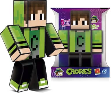 Boneco Cadres Gamer Turma do Problems - 25cm Mine Youtuber - Algazarra