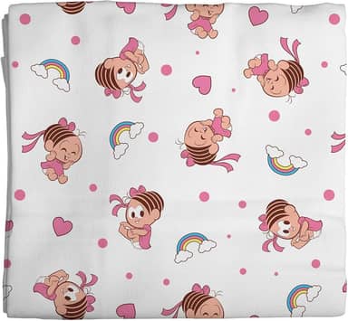 Cueiro Flanelado 03 Unidades Mônica 3 Turma da Mônica Baby 80cm x 1,00m