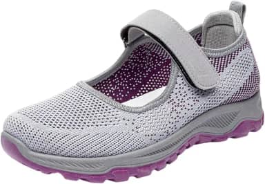 Tênis de Malha Femininos para Idosos, Calçados Esportivos Casuais para O Dia a Dia, Tênis Rasos, Tênis Respiráveis ​​para Caminhada