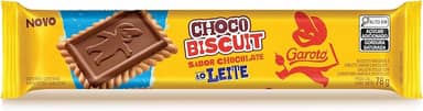 Biscoito com Chocolate Chocobiscuit GAROTO ao Leite 78g