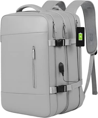 Mochila de Viagem de Avião Impermeável Expansivel Grande Feminina Note book 40L Bagagem de Mão Low Cost Aeroporto à Prova D'água Reforçada