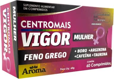 Centro Mais Vigor Mulher - 60 Comprimidos - Suplemento Energético Natural - Bem-Estar e Energia Feminina