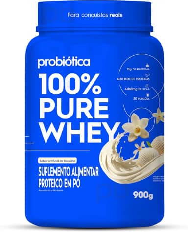 100% Pure Whey (900g) - nova fórmula, Baunilha, Probiótica