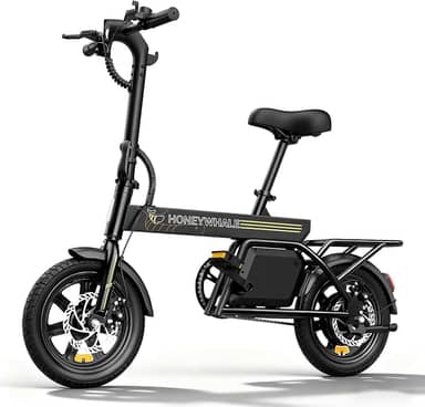 HONEYWHALE B20 Bicicleta Elétrica, 440W-35KM-25KM/H-120KG, Scooter Motor-Adulto-Bike-Autonomia-Velocidade Máxima-Carga-Honey Whale-Fat-Dobravel, 14 Aro, Freios a Disco Dianteiros e Traseiros