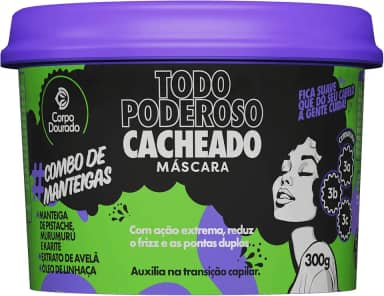 Corpo Dourado Condicionador Masc. Todo Poderoso Cacheado | Nutrição e definição para cabelos cacheados | 300g
