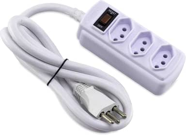 Force Line - Filtro de Linha 3 Tomadas 1,5m 20A Branco