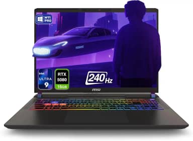 MSI Notebook para jogos Vector 16 HX AI, Intel Ultra 9-275HX, RAM DDR5 de 32 GB, SSD PCIe de 2 TB, WQXGA de 16 polegadas (2560 x 1600) tela 240Hz, Nvidia G-Force RTX 5080, teclado RGB de 24 zonas, W11