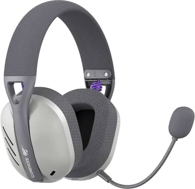 Havit Fone de Ouvido Headset Gamer Fuxi-H3 Gray, Com Fio e Sem Fio, Wireless 2,4GHz, Bluetooth, Cabo USB-C, Cabo 3,5mm. Surround, Baixa Latência, Quad-Mode