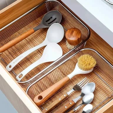 Cesto em Aço Inox Telado 22×30 cm para Lavar, Escorrer e Organizar