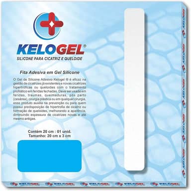 FITA DE SILICONE PARA CICATRIZ E QUELOIDE 20X3CM KELOGEL