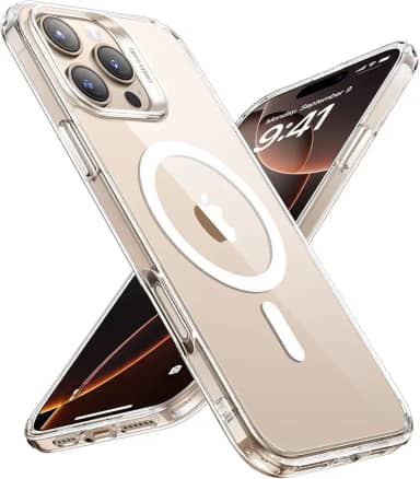 ESR para iPhone 16 Pro capa, compatível com MagSafe, proteção de nível militar, resistente ao amarelecimento, parte traseira resistente a arranhões, transparente