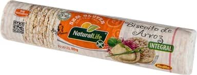 Biscoito de Arroz Integral Mini Natural Life - Sem Glúten - Vegano - 80g