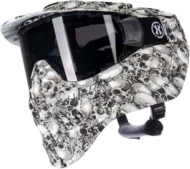 HK Army Máscara de Paintball Airsoft Hstl Goggle com Lente Térmica Antiembaçante (Lente Caveira/Fumaça)